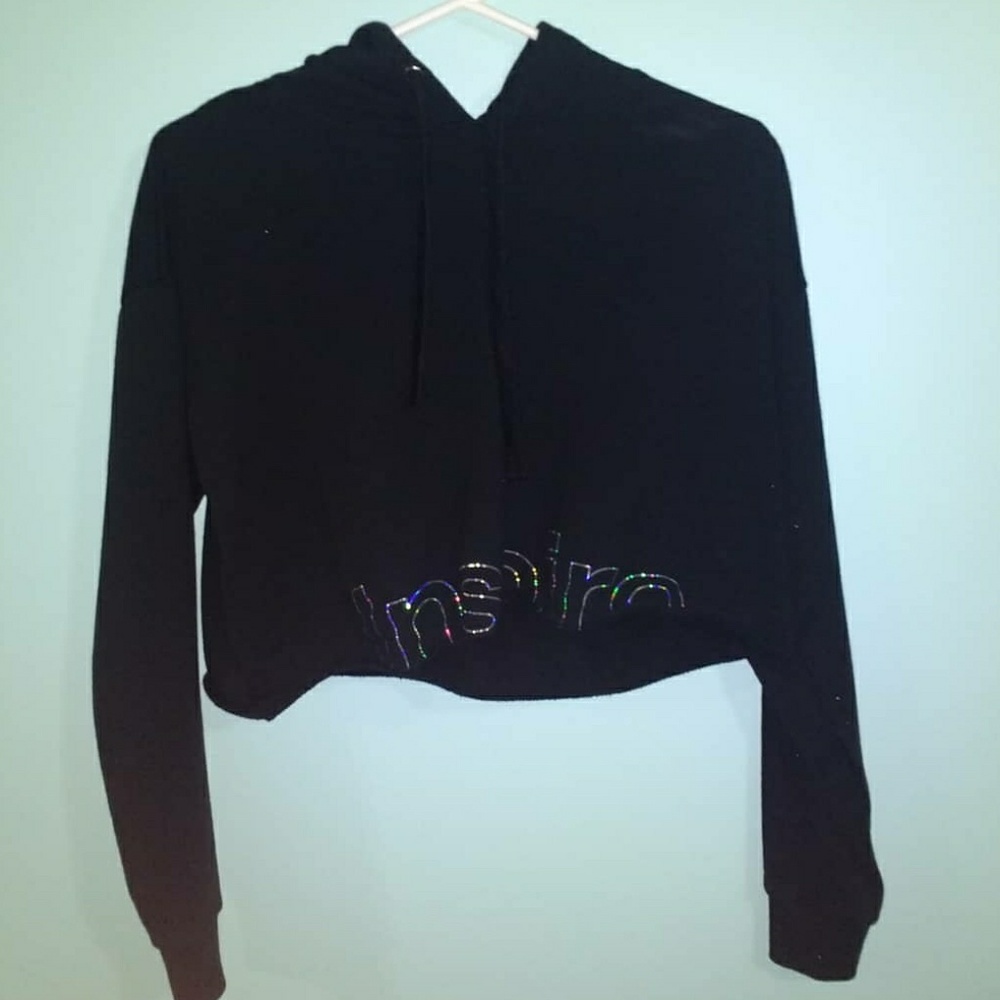 Inspire crop hoodie sweatshirt